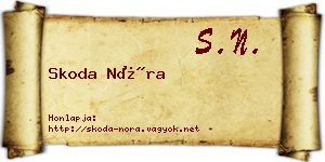 Skoda Nóra névjegykártya