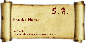 Skoda Nóra névjegykártya