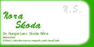 nora skoda business card
